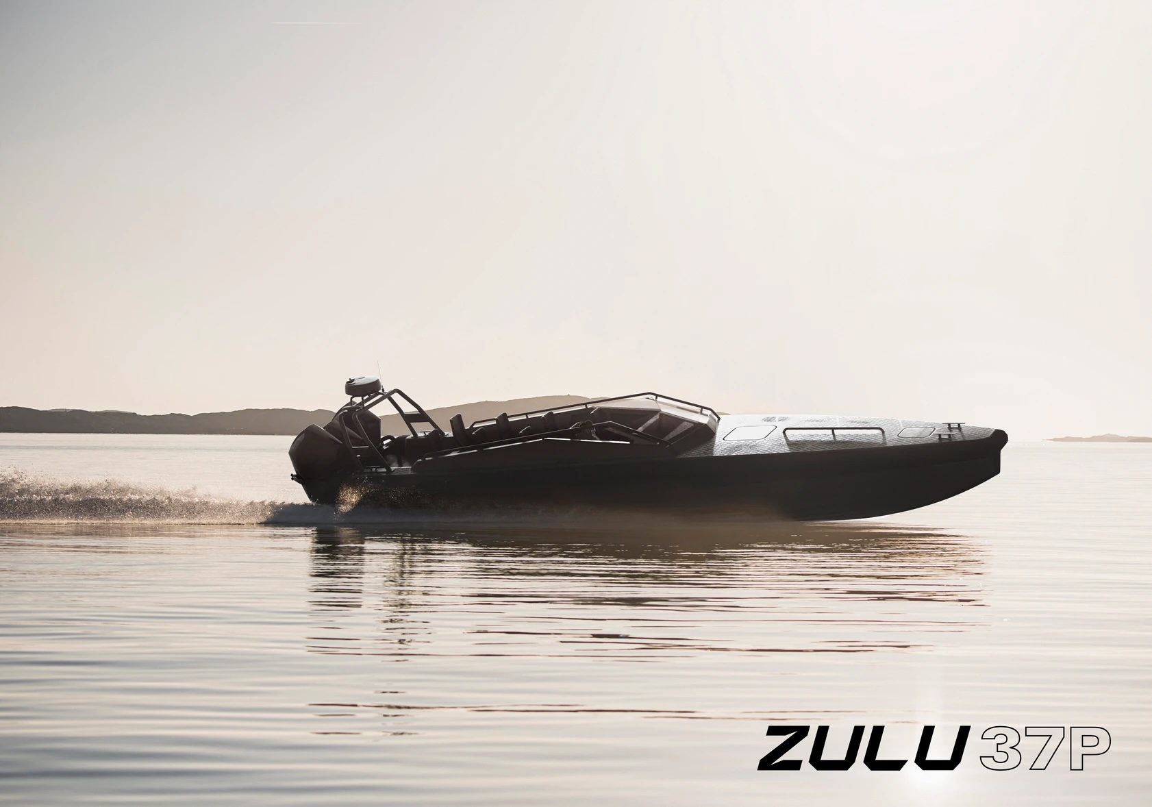 RIB Zulu 37 i öppen version som klarar 100 knop